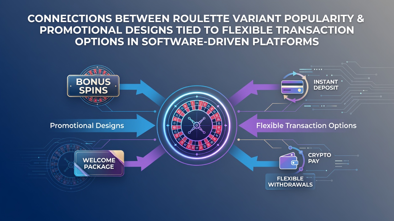 Roulette variants displayed on software platforms with transaction options highlighted