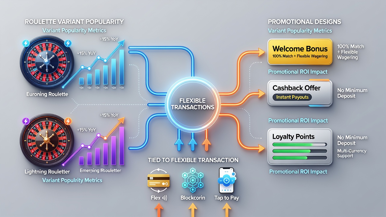 Software interface showing roulette promotions linked to transaction methods
