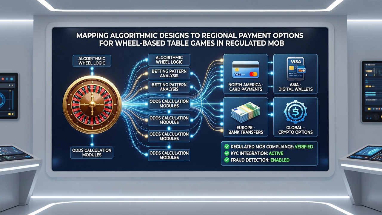 Mobile interface displaying wheel game connected to regional payment options in a regulated market setting
