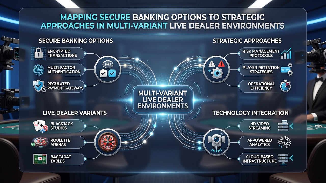 Strategic mapping diagram connecting payment gateways to live dealer variant management systems