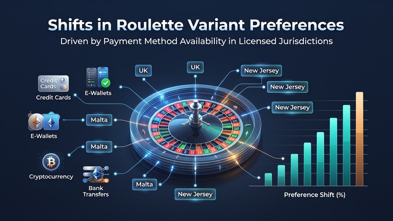 Roulette table with various payment method icons overlay in a licensed casino setting