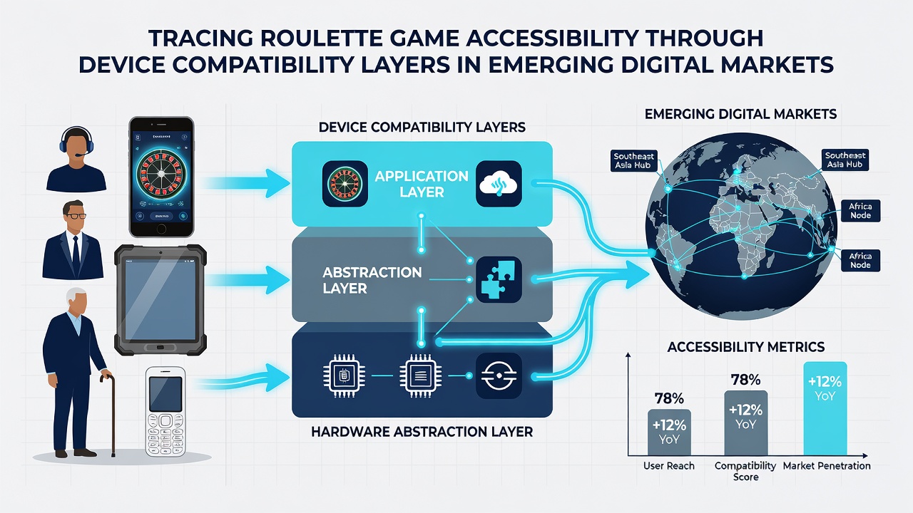 Infographic displaying growth metrics for roulette accessibility via compatibility layers in emerging digital economies as of mid-2026